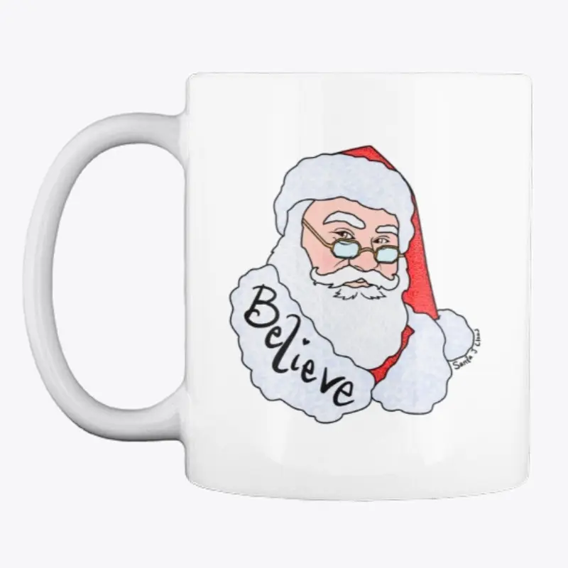 Santa J Claus Believe Design