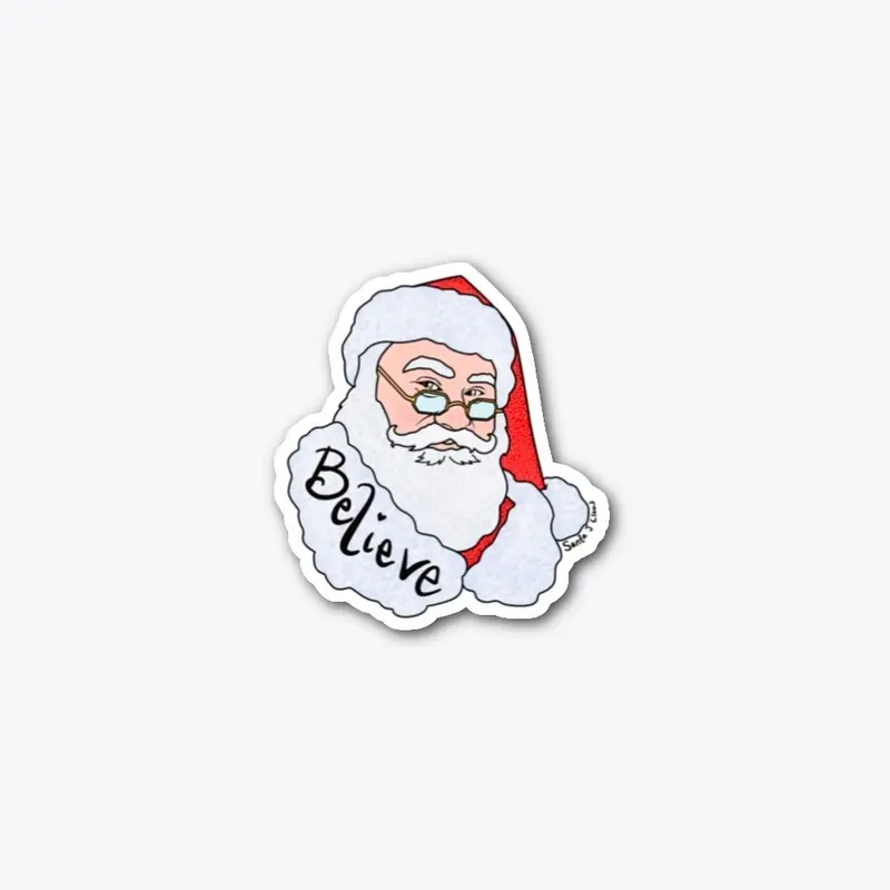 Santa J Claus Believe Design